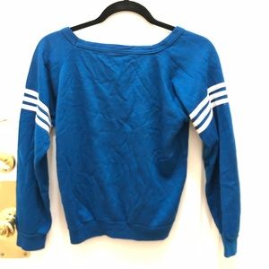Vintage crew neck sweatshirt in blue